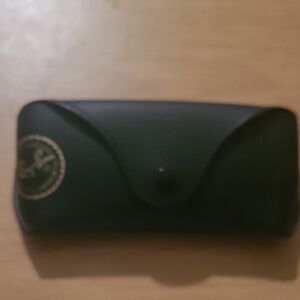 Ray-Ban Black Leather Sunglasses Case New